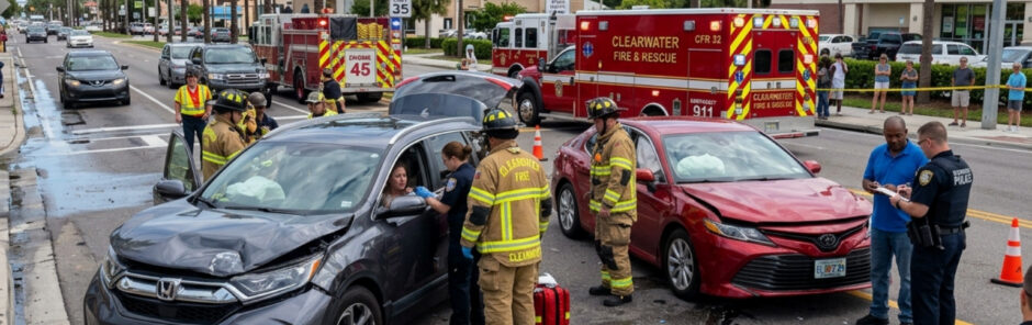 uninsured motorist accident scene Clearwater Florida - Uninsured motorist accident lawyer