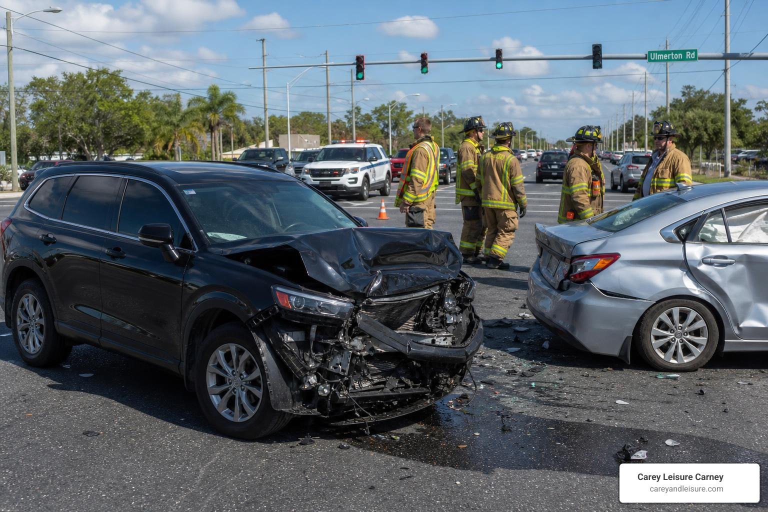 Largo injury attorney car accident scene Ulmerton Road Pinellas County