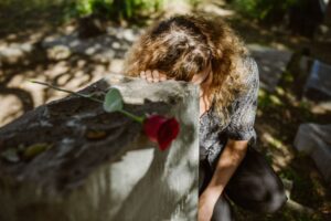 grieving family after fatal accident
