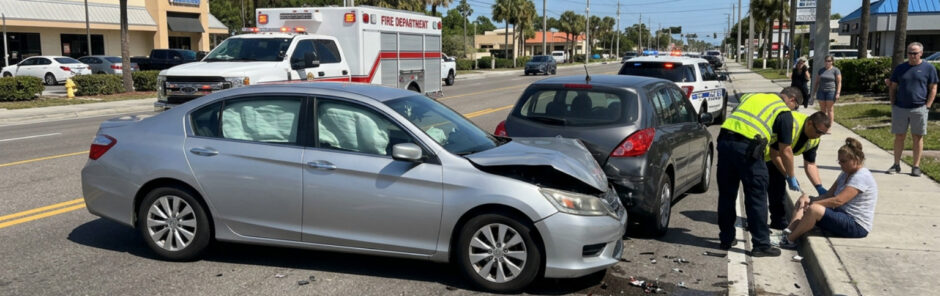 Lyft driver accident rideshare collision Clearwater Florida