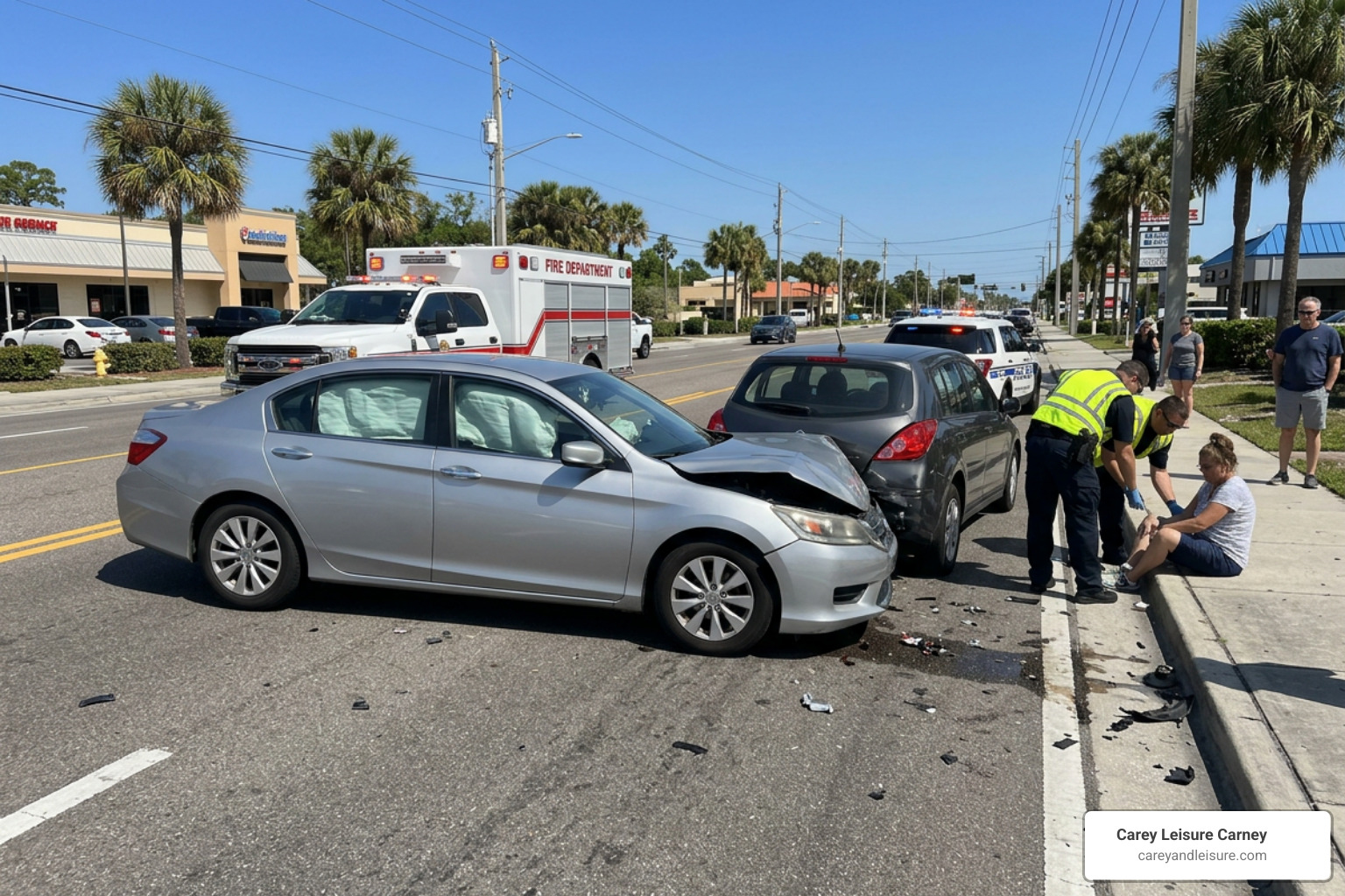 Lyft driver accident rideshare collision Clearwater Florida