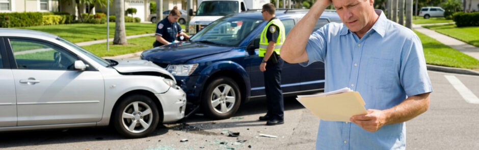 car accident scene in Clearwater Florida settlement financial pressure