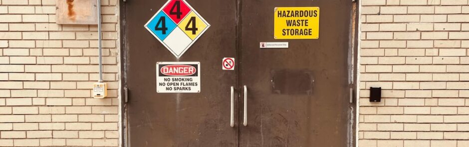 hazardous walkway condition on a commercial property