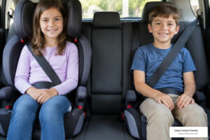Comparison of high-back booster seat and backless booster seat