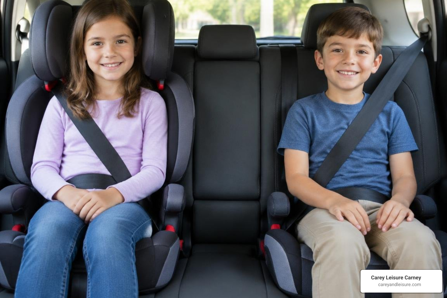 Comparison of high-back booster seat and backless booster seat