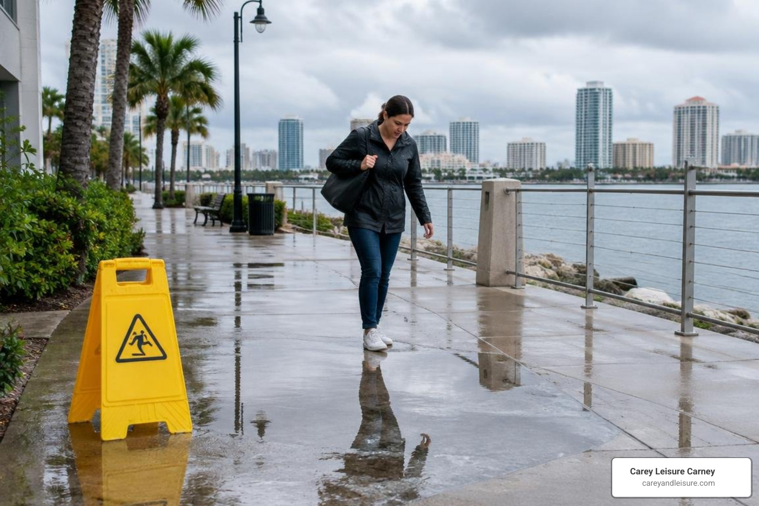Wet walkway in St. Petersburg